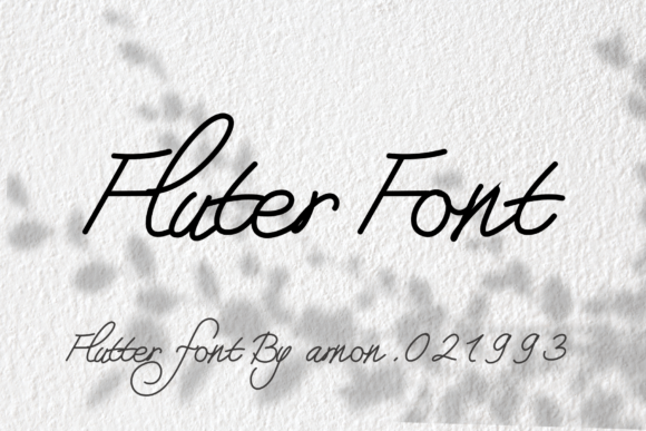 Fluter Font: A Script Typeface for Modern Editorial Design