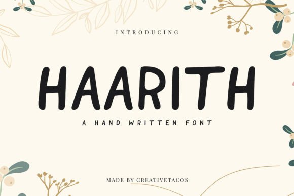 Haarith Font: The Perfect Handmade Typeface for Your Crafts
