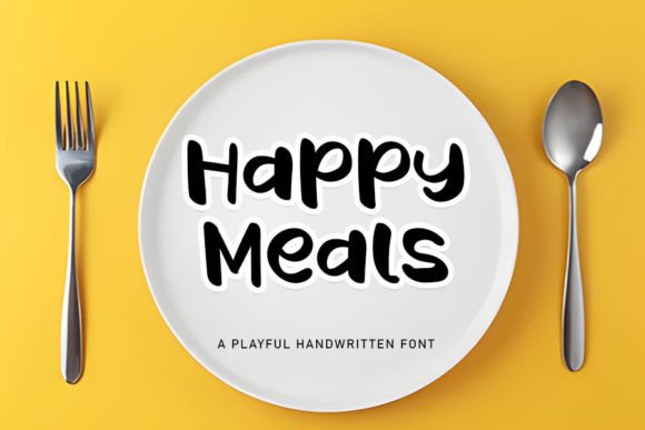 Happy Meals Handwritten Font for Crafters & Sellers