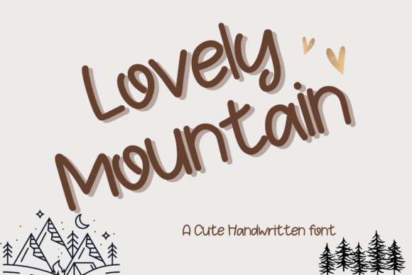 Lovely Mountain Handwritten Font for Crafters