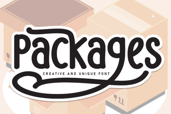 Packages Script Font for Handmade Labels & Printables