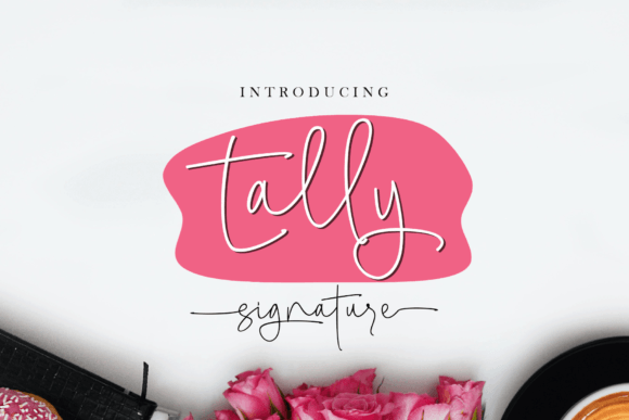 Tally Signature: A Modern Script Font for Editorial Design